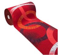 emmevi FAKIRO Tapis de cuisine moderne, antidérapant, pour maison, entrée lavable, modèle 25, 57 x 280 cm, rouge