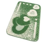 emmevi ITACA - Tapis de salle de bain doux antidérapant et absorbant moderne - 50 x 110 _vert