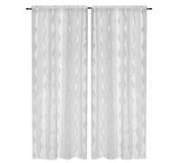 emmevi Lot de 2 rideaux de portes intérieurs élégants Chic en strass brillants, 60 x 150 cm, gris