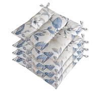 emmevi Lot de 4 coussins de chaise Casa Shabby Chic doux rembourrés, ouate universels, housses de chaise en coton lavables