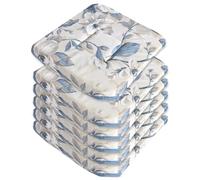 emmevi Lot de 6 coussins de chaise en coton avec ailettes lavables souples universelles Country Chic Vintage