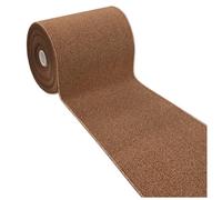 emmevi modèle Alexa Tapis de cuisine tissé plat couleur unie antidérapant multi-usage pour couloir, salle de bain 50x40 cm marron
