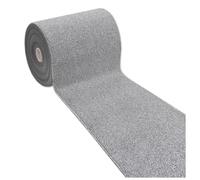 emmevi modèle Alexa Tapis de cuisine tissé plat couleur unie antidérapant multi-usage pour couloir, salle de bain 50x75 cm gris