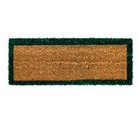 Emmevi Paillasson en fibre de coco naturelle avec envers antidérapant, tapis, protège marche cm 25x50 vert