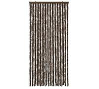 emmevi Rideau chenille pour porte réglable, protège-soleil anti-mouches lavable, modèle rideau_chenille (4) 100 x 220 cm Marron