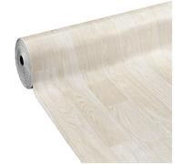 EmmeVi Rouleau de revêtement de sol en PVC - Vinyle - 31 tailles - Design bois clair - Beige et blanc - 100 x 850 cm - Dis_C