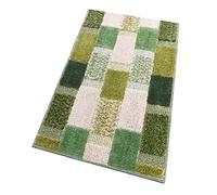 EMMEVI Tapis de bain doux antidérapant absorbant, doux tapis de douche, lilas, 60 x 140 cm, vert