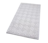 emmevi Tapis de cuisine 3D antidérapant, couleur unie, lavable, doux, absorbant, modèle EVITA 50 x 80 cm, gris