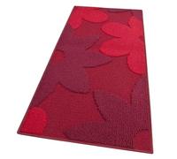 emmevi Tapis de cuisine 3D fleur tridimensionnelle doux bordé moderne voie antidérapante 50 x 90 cm Bordeaux