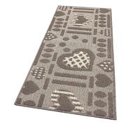 emmevi Tapis de cuisine antidérapant cœurs 3D lavable moderne, différentes tailles, modèle CLELIA Dis.A 50 x 75 cm, beige