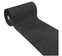 emmevi Tapis de cuisine super absorbant 3D voie au mètre h57 cm sur mesure noir