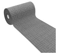 emmevi Tapis de cuisine super absorbant, tissage 3D, voie au mètre h57 cm, sur mesure gris