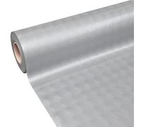 emmevi Tapis de sol en caoutchouc PVC au mètre H140 cm, revêtement denté antidérapant gris