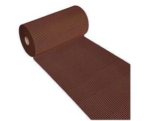 emmevi Tapis en caoutchouc souple bord piscine rouleau 15 m multi-usage sous verre évier marron