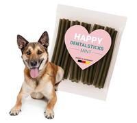 emmi-pet Happy Dentalsticks Lot de 3 bâtonnets dentaires pour chiens contre le tartre et la mauvaise haleine, bâtonnets à mâcher pour chiens de taille moyenne et grande à partir de 10 kg, avec