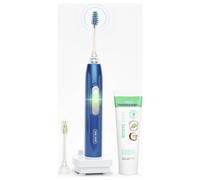 EmmiDent Metallic 66013 Brosse à dents électrique sonique blanc, bleu métal