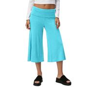 Emmoal Pantalon Large Femme Coton Et Lin - Pantalons Fluide Taille Elastique 3/4 Pantacourt Femme Été Stretch Forte Mince Jambe Largeur Décontracté Maison Pants Respirant Quotidiennes Short Shorty