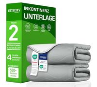 Emmy Home - Alèse d'incontinence 70 x 100 cm - Lot de 2 protections lavables pour matelas, protection imperméable pour lit, protection contre l'incontinence, protection de matelas, protection