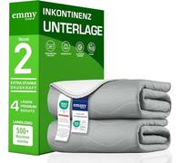 Emmy Home - Alèse lavable pour incontinence 75 x 90 cm, lot de 2 pièces - Protection imperméable pour matelas, protection contre les fuites pour le lit, protection pour matelas (75x90 cm - 2)