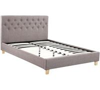 lit double emmy - 140 x 190 cm - taupe Marron, Marron G