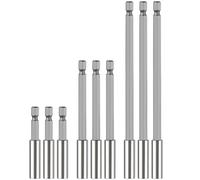 EMNIMQ 9 Pack Screwdriver Bits Magnetic 1/4" Porte Embouts Magnétique Extension Tige Hexagonale Embout Visseuse Rallonge Visseuse Support de 60/100/150 mm, Tige D'extension de Foret