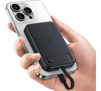 EMNT Mini chargeur magnétique portable pour type C, 5200 mAh, avec câble intégré/support en métal, compatible avec Sumsang Android