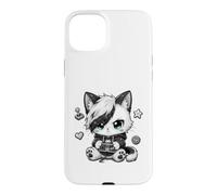 Emo Gamer Chat Rétro Gaming Goth Chaton Garçons Filles Cadeaux Coque pour iPhone 15 Plus