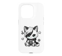 Emo Gamer Chat Rétro Gaming Goth Chaton Garçons Filles Cadeaux Coque pour iPhone 15 Pro