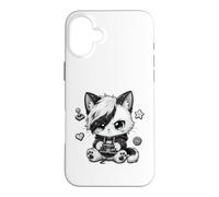 Emo Gamer Chat Rétro Gaming Goth Chaton Garçons Filles Cadeaux Coque pour iPhone 16 Plus