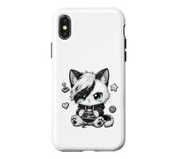 Emo Gamer Chat Rétro Gaming Goth Chaton Garçons Filles Cadeaux Coque pour iPhone X/XS