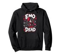 Emo Goth Girl Esthétique Cœur Noir Alternative Gothique Sweat à Capuche