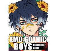 Emo Gothic Boys Coloring Book: Aesthetics Ladies Coloring Pages Featuring Fashion and Style Illustrations for All Ages Stress Relief & Relaxation