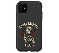 Emo Moms Club Microphone Motif Roses Punk Coque pour iPhone 11