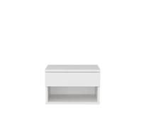 Emob - Table de chevet Nando - 29x45x32 cm - MDF/blanc