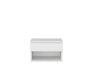 Emob - Table de chevet Nando - 29x45x32 cm - MDF/blanc