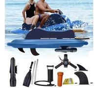 emobwdy Scooter sous-Marin 500 W Et Jet Ski Gonflable CombinéS-Bateau Pliable Portable 2 en 1 + Propulseur PlongéE,Batterie 10000Mah (130 Min),pour Aventures Aquatiques en Famille,Boat+Thruster