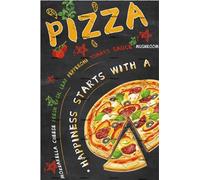 EMOHAT Panneau humoristique en métal pour nourriture et pizza, décoration murale pour maison, cuisine, restaurant, pizzéria, fast-food, bar, café, pub, fermier, grotte - 20,3 x 30,5 cm
