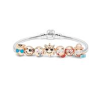 Emojem Bracelet de Voyage 7 Charms avec Charms Emoji en Plaqué Or 18 carats