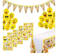 Emoji Balloons, Nappe, Surprises Sacs de Fête, Emoji jeu de Rigolo ou Décoration de Fête de Mariage Anniversaire, Emoji Emoticône Accessoires, Fête Motif Smiley Emoji des Enfants