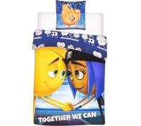 Emoji ensemble linge de lit - Housse de couette 140x200 cm & taie d'oreiller 65x65 cm
