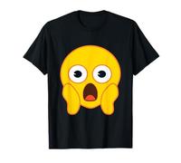 Emoji Officiel Fear Scream Jaune Sourire Visage Halloween T-Shirt