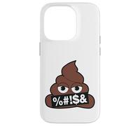 Emoji Poop Officiel Censuré Jaune Sourire Visage Coque pour iPhone 14 Pro