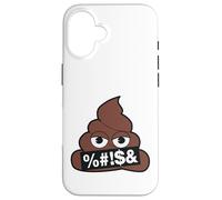 Emoji Poop Officiel Censuré Jaune Sourire Visage Coque pour iPhone 16