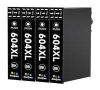 Emojink 604 XL Noir Compatibles pour Cartouches Epson 604XL Ananas, Haute Capacité, pour Epson XP-2200 XP-2205 XP-3200 XP-3205 XP-4200 XP-4205 WF-2910 WF-2930 WF-2935 WF-2950 (Paquet de 4)