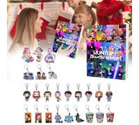 - emon unters Calendrier de l'Avent 2025,24 jours porte-clés, compte à rebours, décoration de Noël en acrylique 2D, décorations de Noël, cadeaux faits main maison Ornaments (B-2)