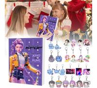 - emon unters Calendrier de l'Avent 2025,24 jours porte-clés, compte à rebours, décoration de Noël en acrylique 2D, décorations de Noël, cadeaux faits main maison Ornaments (A-2)