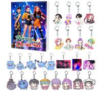 - emon unters Calendrier de l'Avent 2025,24 jours porte-clés, compte à rebours, décoration de Noël en acrylique 2D, décorations de Noël, cadeaux faits main maison Ornaments (A-1)