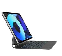 Emoonland Étui avec clavier pour iPad Air 11" 2024-M2 et iPad Pro 11" 4e/3e/2e/1ère et 11" iPad Air 5e/4e génération - Clavier magique avec pavé tactile, rétroéclairage 7 couleurs, mise en