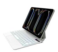 Emoonland Étui clavier pour iPad Pro 11" 2024 et iPad Pro M4 - Clavier magique avec pavé tactile, support magnétique facile à régler, rétroéclairage 7 couleurs, mise en veille/réveil automatique