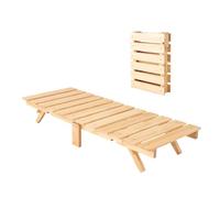 EMOOR Sommier Lit à Lattes en Bois Pliable OSMOS 65 x 180 cm pour Matelas Futon Japonais Pin Massif (Terre-Naturel), Tapis de Tatami Pliable et Rangeable pour Petite Pièce